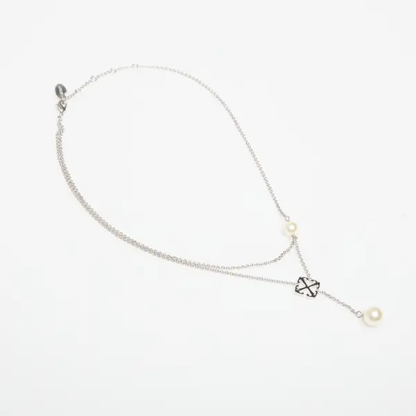 Off-White Ogrlica Off-White Arrow Necklace Silver/ Black Universal