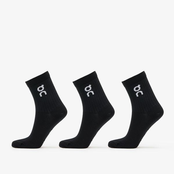 On On Logo Sock High 3-Pack Black XS