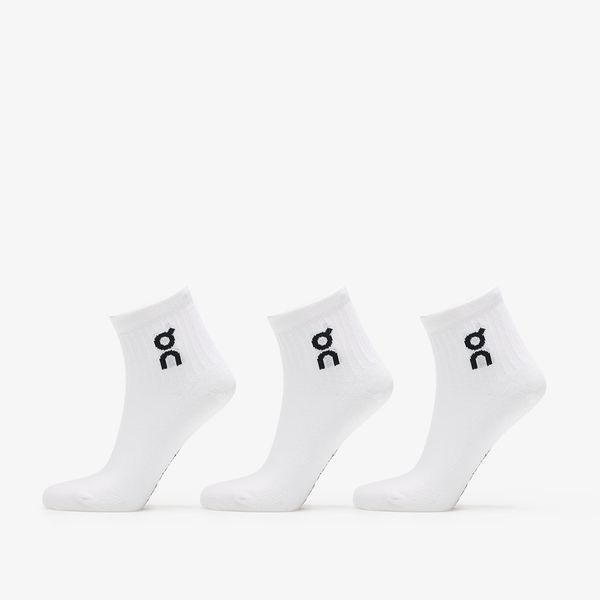 On On Logo Sock Mid 3-Pack White XS