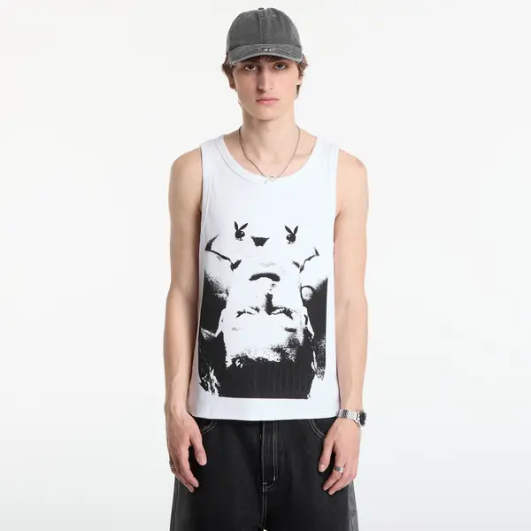 FTSHP Playboy x FTSHP Rib Tank Top Portrait UNISEX White XS