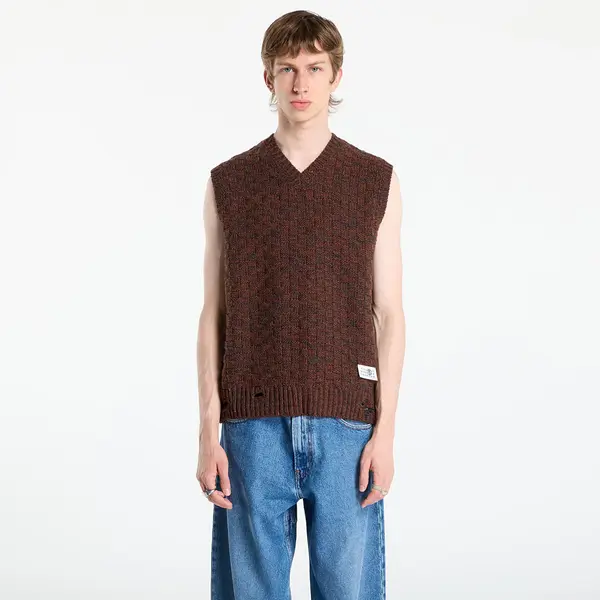 MM6 Prsluk MM6 Maison Margiela Gilet Dark Grey Melange/ Brown XXL