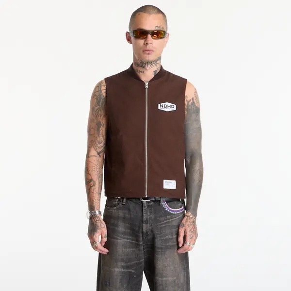 NEIGHBORHOOD Prsluk NEIGHBORHOOD Zip Work Vest Brown M