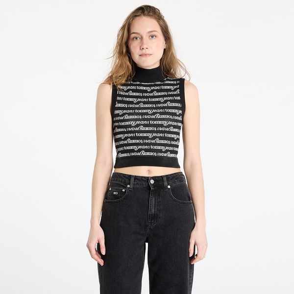 Tommy Hilfiger Prsluk Tommy Jeans Crop Script Vest Black S