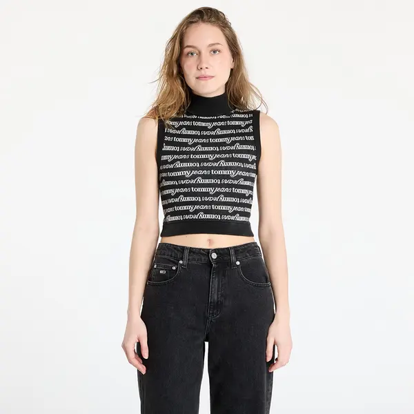Tommy Hilfiger Prsluk Tommy Jeans Crop Script Vest Black XS