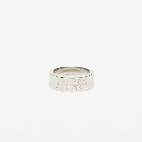 MM6 Prsten MM6 Numeric Minimal Signature Ring Polished Palladio 09