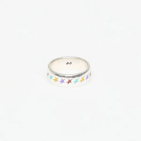 TwoJeys Prsten TwoJeys Enameled Multicolor Starline Ring M Silver 54 mm