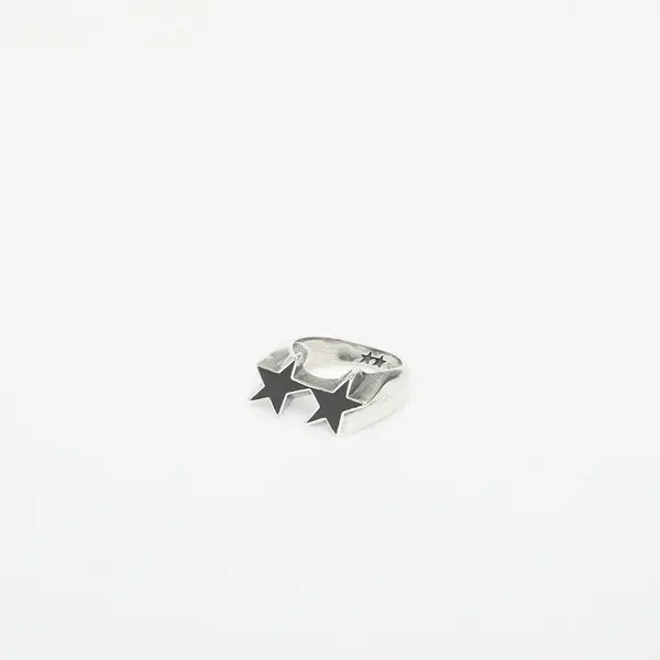 TwoJeys Prsten TwoJeys Icon Black Enameled Single Ring Silver 56 mm