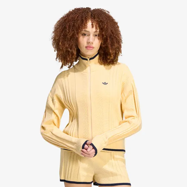 adidas Originals Pulover adidas Cable Knit Firebird Track Top Warm Vanilla S