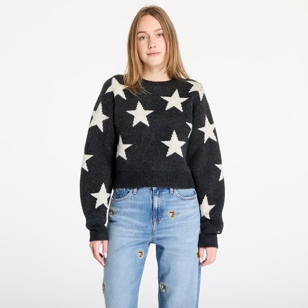 Tommy Hilfiger Pulover Tommy Jeans Star Patern Sweater Black XS