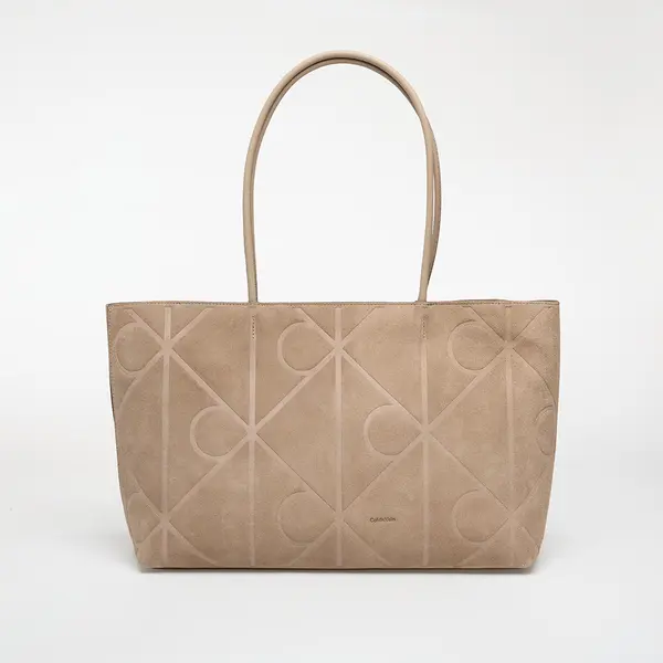Calvin Klein Ručna torbica Calvin Klein Emblem Aop Embossed Suede Tote Beige Universal