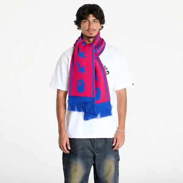 A BATHING APE Šal A BATHING APE Jacquard Bape Logo Long Scarf M Pink Universal