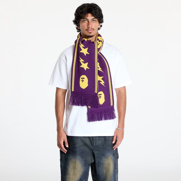 A BATHING APE Šal A BATHING APE Jacquard Bape Logo Long Scarf M Purple Universal