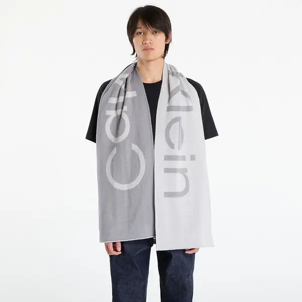 Calvin Klein Šal Calvin Klein Bold Logo 2-Tone Wool Scarf Grey Universal