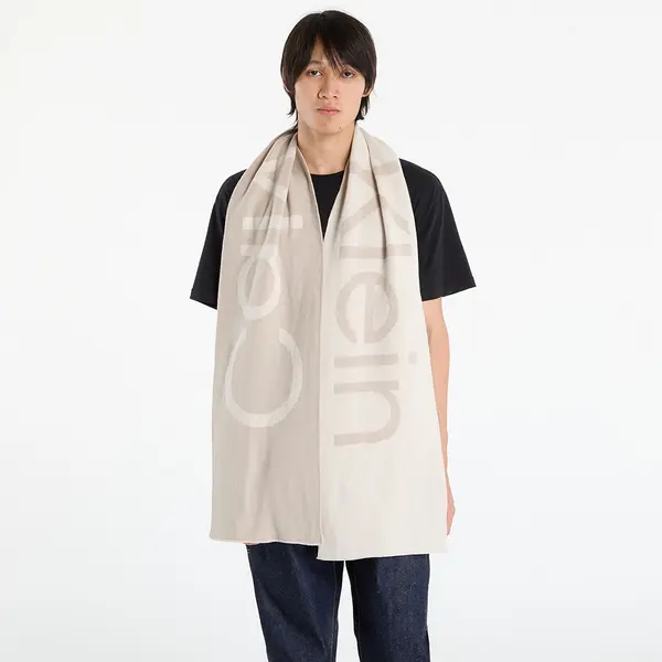 Calvin Klein Šal Calvin Klein Bold Logo 2-Tone Wool Scarf White Universal