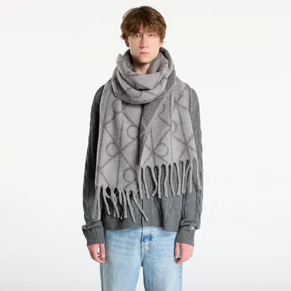 Calvin Klein Šal Calvin Klein Emblem Aop Brushed Scarf Grey Universal