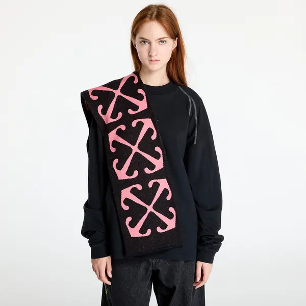 OFF-WHITE KIDS Šal Off-White Kids Arrow Diag Scarf Black/ Pink Universal