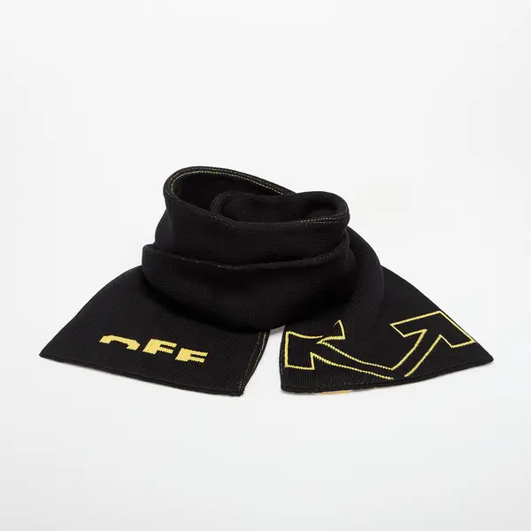 OFF-WHITE KIDS Šal OFF-WHITE KIDS Type Logo Scarf Black/ Yellow Universal