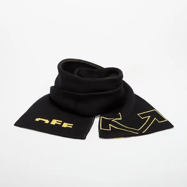 OFF-WHITE KIDS Šal OFF-WHITE KIDS Type Logo Scarf Black/ Yellow Universal