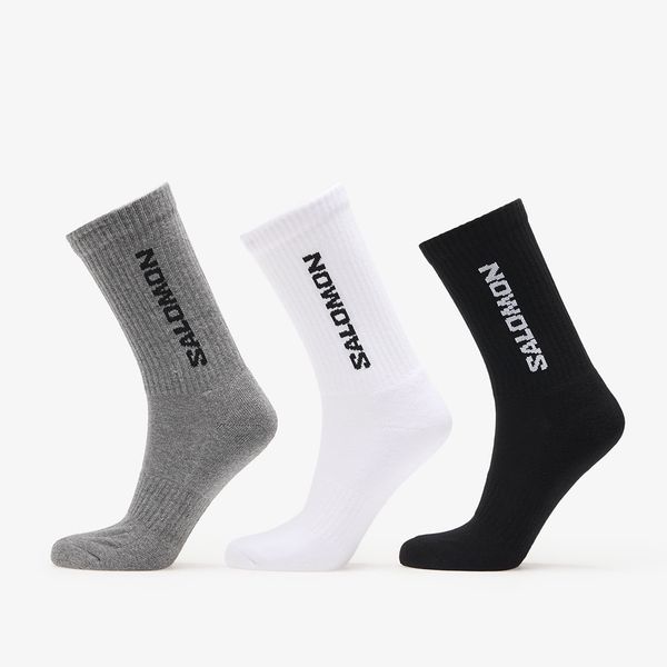 Salomon Salomon Everyday Crew Socks 3-Pack Black/ White L