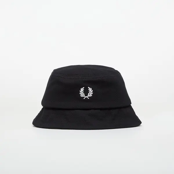 FRED PERRY Šešir FRED PERRY Pique Bucket Hat Black/ Snowwhite M