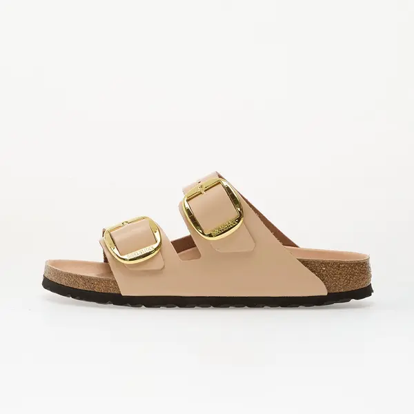 Birkenstock Sneakers Birkenstock Arizona Big Buckle Natural Leather Patent Women High-Shine New Beige EUR 40