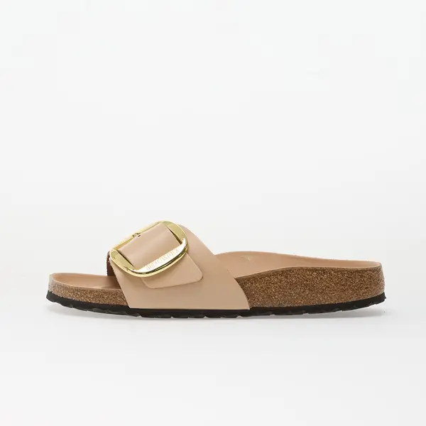 Birkenstock Sneakers Birkenstock Madrid Big Buckle Natural Leather Patent Women High-Shine New Beige EUR 41