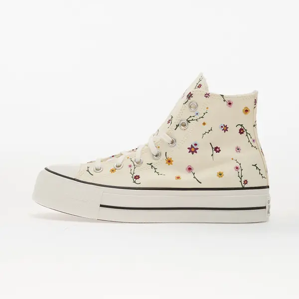 Converse Sneakers Converse Chuck Taylor All Star Lift Platform Embroidered Blooms Hi Egret/ Vintage White/ Black EUR 35