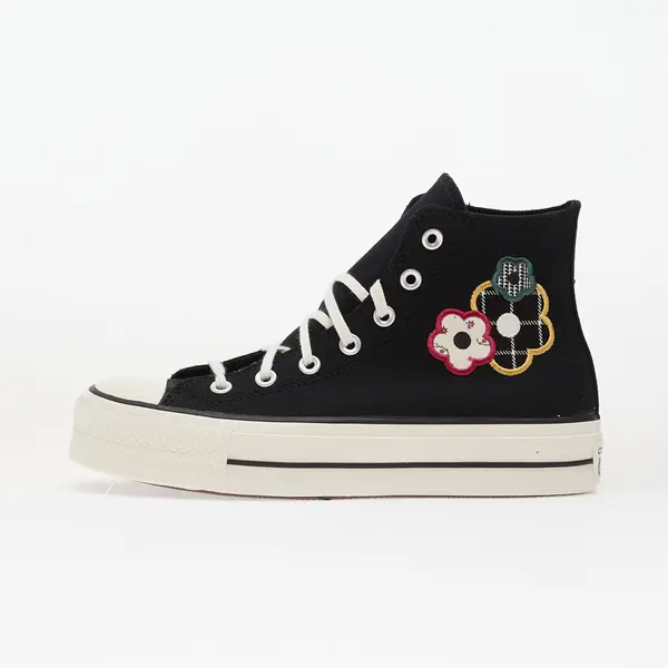 Converse Sneakers Converse Chuck Taylor All Star Lift Platform Floral Patchwork Hi Black/ White/ Sunny Angle EUR 39.5