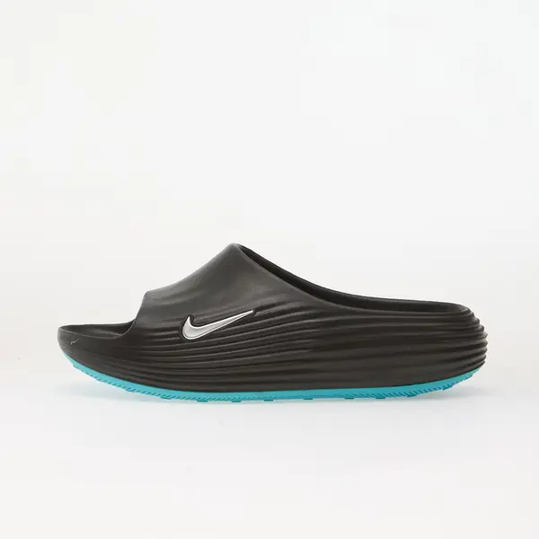 Nike Sneakers Nike ReactX Rejuven8 Men's Slides Black/ Metallic Silver-Gamma Blue EUR 42.5