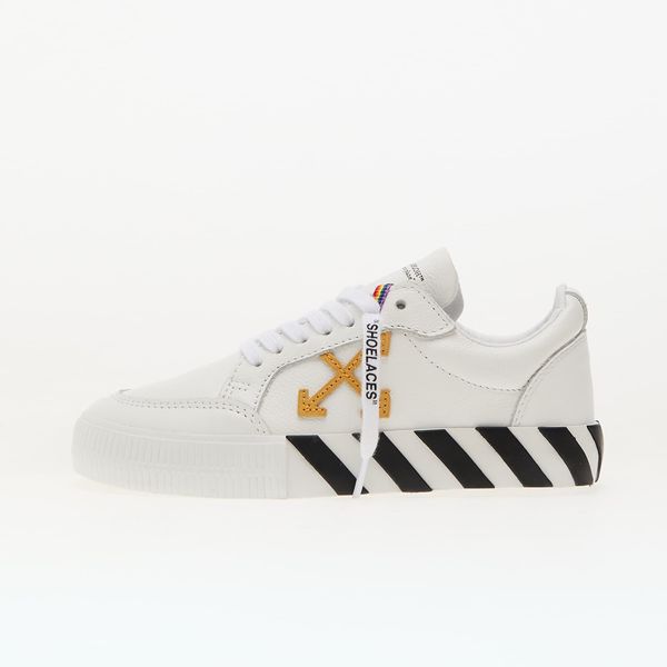 OFF-WHITE KIDS Sneakers Off-White Kids Vulcanized Leather White Ocher Yellow EUR 33