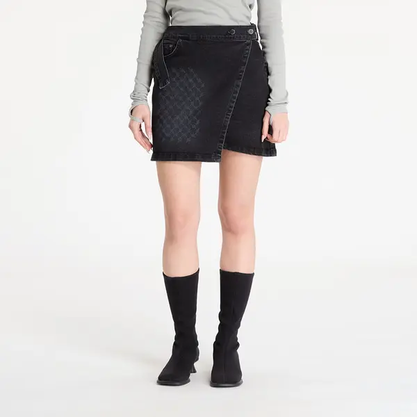 Daily Paper Suknja Daily Paper Mongram Wrap Denim Skirt Black XS