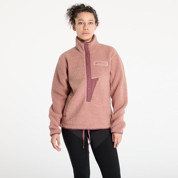 adidas Performance Sweatshirt adidas Terrex Xploric High Pile Fleece Pullover Warm Clay XS