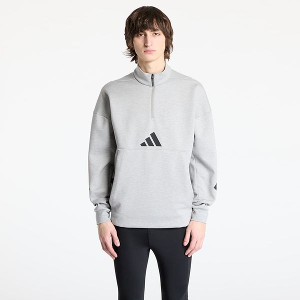 adidas Performance Sweatshirt adidas Z.N.E. Half Zip Hoodie Grey/ Medium Grey Heather XXL