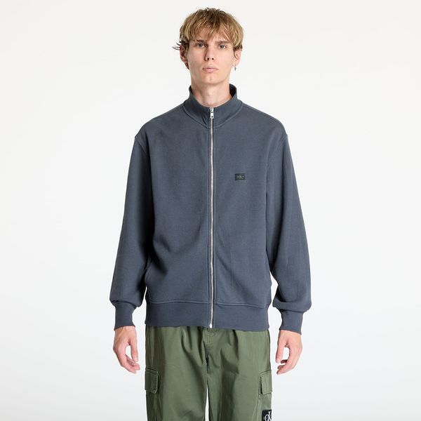 Calvin Klein Sweatshirt Calvin Klein Jeans Woven Label Waffle Jacket Ebony S