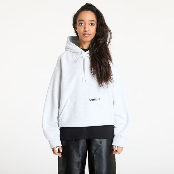 Carhartt WIP Sweatshirt Carhartt WIP Hooded Label Script Sweat UNISEX Ash Heather M