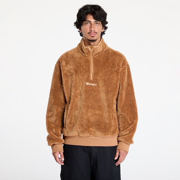 Champion Sweatshirt Champion Half Zip Top Brown L