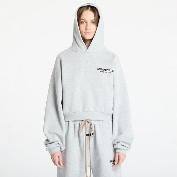 Fear of God Essentials Sweatshirt Fear Of God ESSENTIALS Fleece Cropped Hoodie Light Heather Gray S