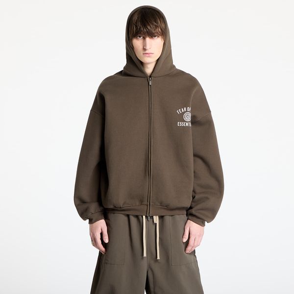 Fear of God Sweatshirt Fear Of God ESSENTIALS Heavy Fleece Fullzip Hoodie Brown L