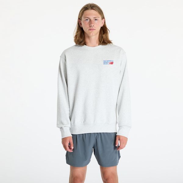 New Balance Sweatshirt New Balance Athletics Premium Logo Crew Ash Heather S
