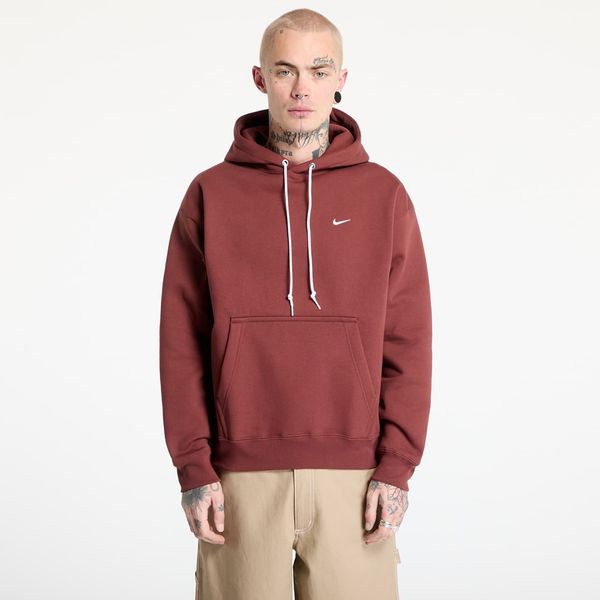 Nike Sweatshirt Nike Solo Swoosh Men's Fleece Pullover Hoodie Dark Pony/ White XS