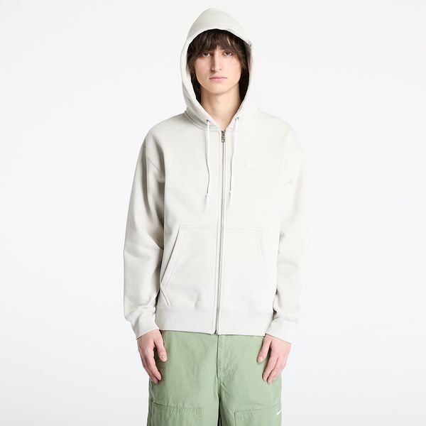 Nike Sweatshirt Nike Solo Swoosh Men's Full-Zip Hoodie Light Bone/ White XS