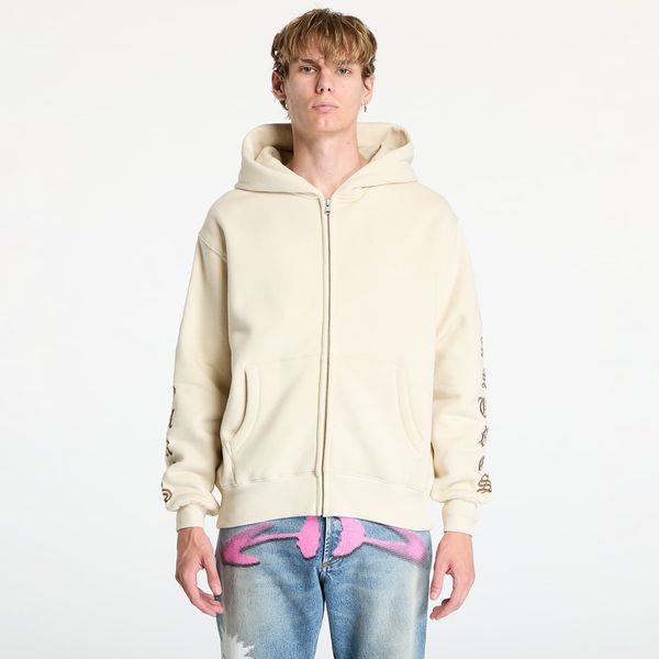 PLEASURES Sweatshirt PLEASURES Oe Zip Up Hoodie Natural S