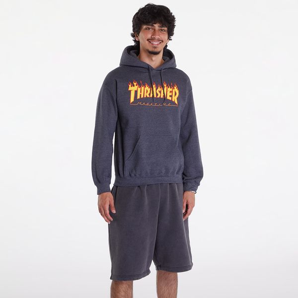 Thrasher Sweatshirt Thrasher Flame Hoodie Dark Grey S