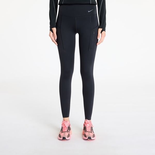 Nike Tajic Nike Go Women's Firm-Support High-Waisted Full-Length Leggings with Pockets Black/ Black L