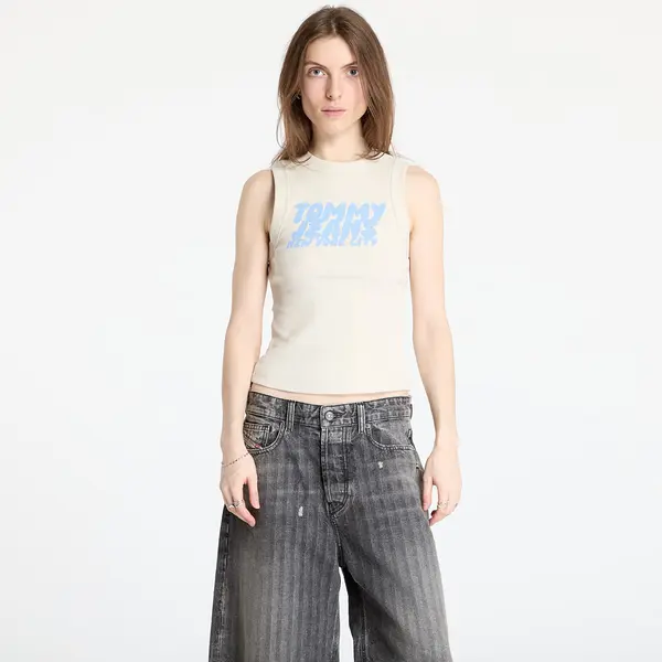 Tommy Hilfiger Tommy Jeans Slim Bubble Tank Top Beige L