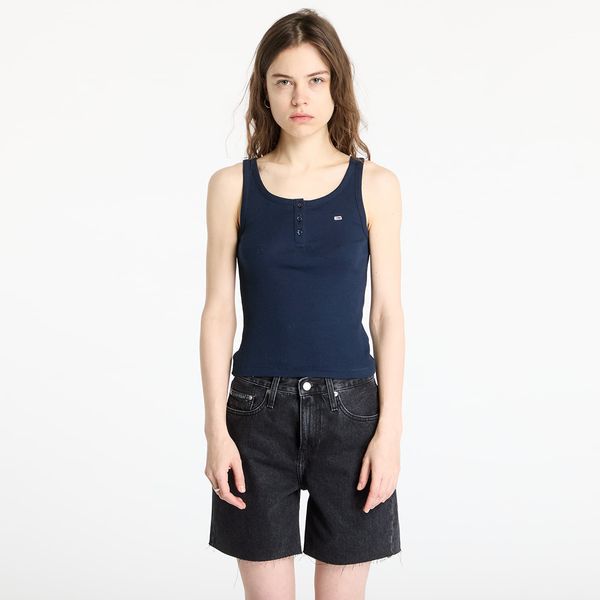 Tommy Hilfiger Tommy Jeans Slim Button Tank Blue XS