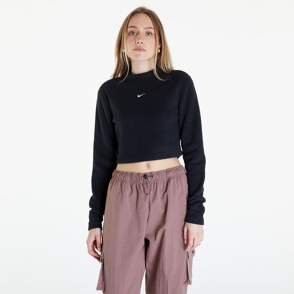Nike Top Nike Sportswear Phoenix Plush Women's Long-Sleeve Crop Top Black/ Sail L