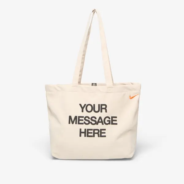 Nike Torba Nike Heritage "Your Message Here" Tote Bag 22L Oatmeal/ Safety Orange/ Safety Orange 22 l
