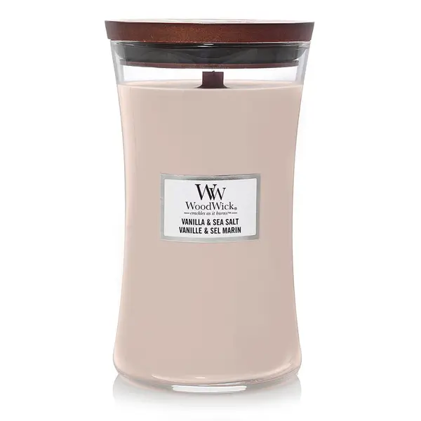 WoodWick Woodwick Large Hourglass Candle Vanilla & Sea Salt Universal