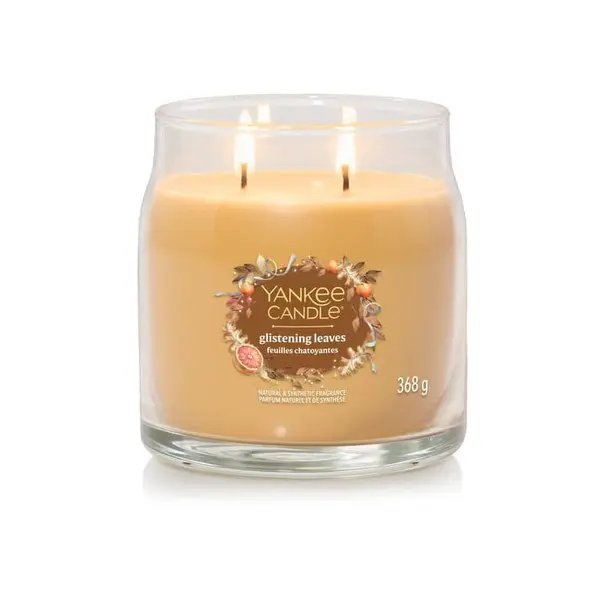 Yankee Candle Yankee Candle Signature Medium Jar 2 Wicks Glistening Leaves Universal